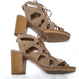 Cute lace up ankle booty sandal